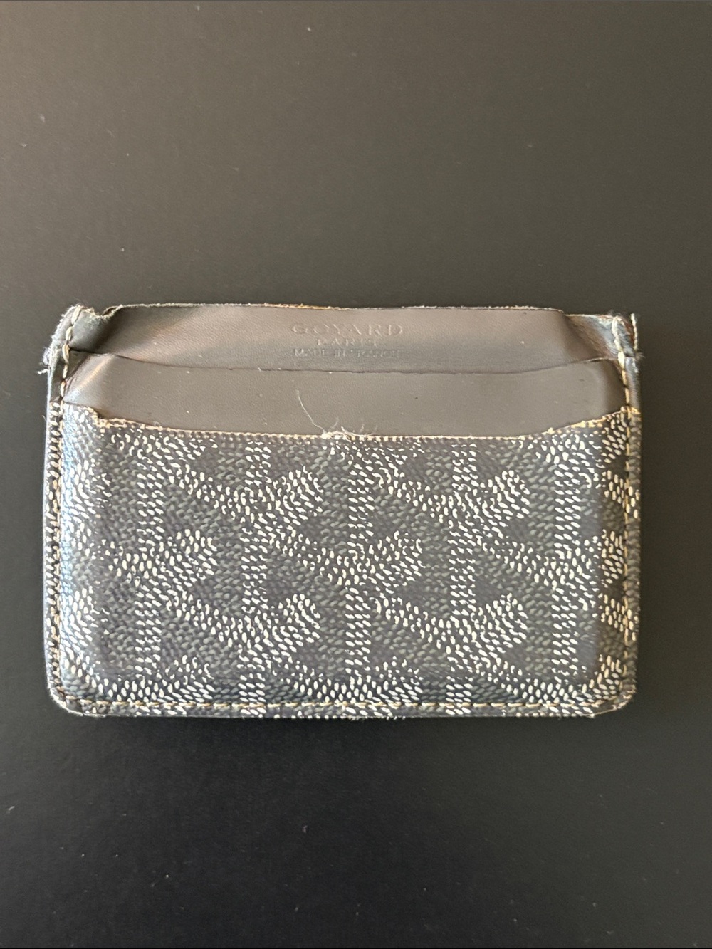 Goyard Black and Gray Signature Card Sleeve